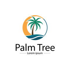 Fototapeta premium Palm tree logo