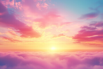 Abstract sunset sky and ocean nature background. Abstract sunset sky and ocean nature background with blurred panning motion. 