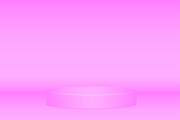 Abstract pink color podium for product