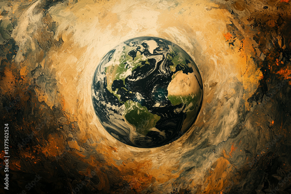 Wall mural abstract world earth map globe background. an abstract world map background with a globe feel and al
