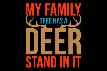 My family tree has a deer stand in it - file contains a high-quality digital vector artwork, created with precision and detail, fully editable in Adobe Illustrator.