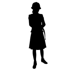 Silhouette of a girl and woman holding a bag, dancing together in a loving and family-oriented scene