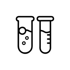 Chemistry Lab Equipment Vector Icons for Scientific Research Use. chemistry icon set, set of laboratory equipment, vector, vectoral drawing.Science Containers Set. Vector isolated black .
