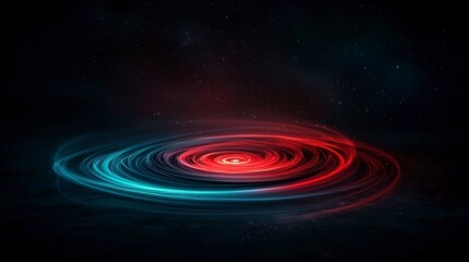 Fototapeta premium Abstract Cosmic Nebula Red and Blue Spiral Energy Vortex