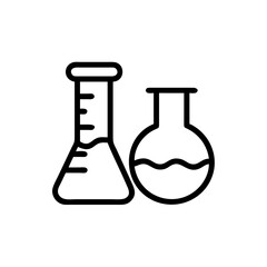 Set of Chemical test tube. Glass tube. Flask template. Glass container. Flask of poison. Jar icon. Medicine vial. Logo template. Chemical test tube silhouette. Laboratory tube. Flask icon.
