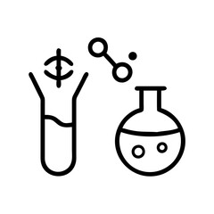 Set of Chemical test tube. Glass tube. Flask template. Glass container. Flask of poison. Jar icon. Medicine vial. Logo template. Chemical test tube silhouette. Laboratory tube. Flask icon.
