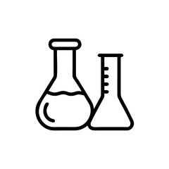 Set of Chemical test tube. Glass tube. Flask template. Glass container. Flask of poison. Jar icon. Medicine vial. Logo template. Chemical test tube silhouette. Laboratory tube. Flask icon.
