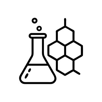 Chemistry Lab Equipment Vector Icons for Scientific Research Use. chemistry icon set, set of laboratory equipment, vector, vectoral drawing. Set of Chemical test tube. Glass tube. Flask template.