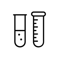 Chemistry Lab Equipment Vector Icons for Scientific Research Use. chemistry icon set, set of laboratory equipment, vector, vectoral drawing. Set of Chemical test tube. Glass tube. Flask template.