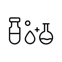 Chemistry Lab Equipment Vector Icons for Scientific Research Use. chemistry icon set, set of laboratory equipment, vector, vectoral drawing. Set of Chemical test tube. Glass tube. Flask template.