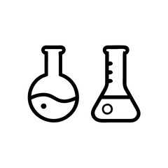Medical laboratory blood, urine, sperm and stool test editable stroke outline icons set isolated on white background flat vector illustration. Pixel perfect. Chemistry Lab Equipment Vector . 