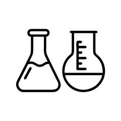 Medical laboratory blood, urine, sperm and stool test editable stroke outline icons set isolated on white background flat vector illustration. Pixel perfect. Chemistry Lab Equipment Vector . 