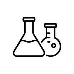 Medical laboratory blood, urine, sperm and stool test editable stroke outline icons set isolated on white background flat vector illustration. Pixel perfect. Chemistry Lab Equipment Vector . 