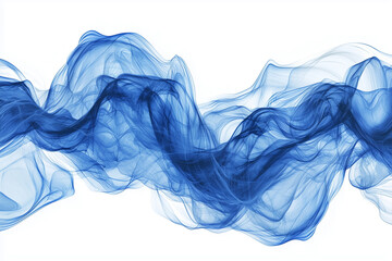 Fototapeta premium Blue water wave abstract background isolated on white 