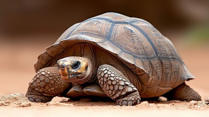 Obraz premium Magnificent Chaco Tortoise Close-Up of a Majestic Reptile