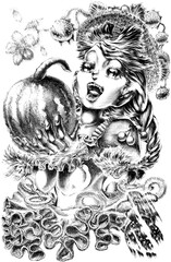 a girl enjoying in summer season