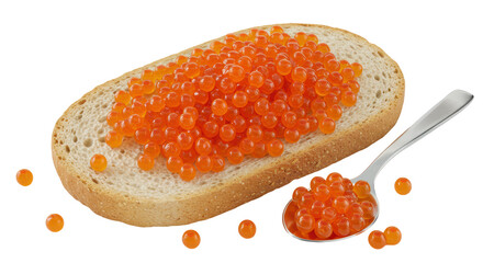 Isolated Caviar on Bread