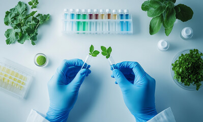 hand holding green plant HD 8K wallpaper Stock Photographic Image