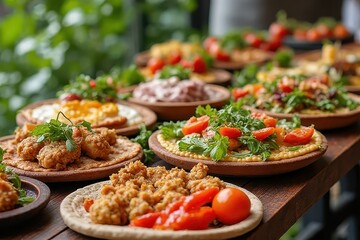 Obraz premium Vegan Food Fest - A Glimpse into Plant-Based Delicacies