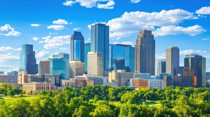 Dallas Skyline with Parkland