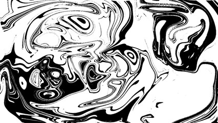 Fluid art texture. Abstract backdrop with iridescent paint effect. Liquid acrylic picture with flows and splashes. Mixed paints for banner or wallpaper. Black, white and gray overflowing colors.
