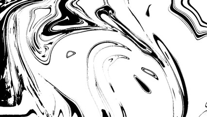 black and white liquify pattern for wallpaper and background. abstract illustration 