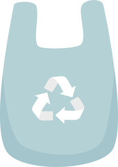 Reusable bag with recycling symbol, promoting eco-friendly shopping.