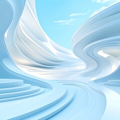 Abstract White Architectural Design. (3)