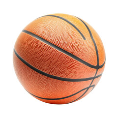 Obraz premium An isolated basketball on a transparent background showcasing its texture and design, basketball isolated on transparent
