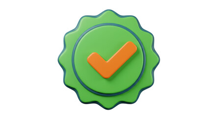 Isolated Green Check Mark in Circle
