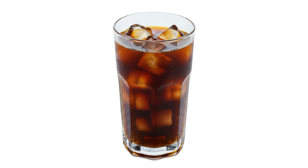 Isolated Glass of Iced Coffee