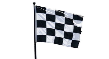 Isolated Checkered Race Flag