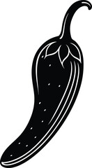 Chili Pepper Silhouette Vector
