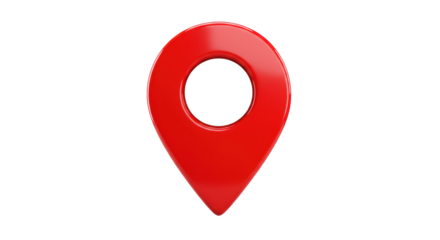Isolated Red Location Pin
