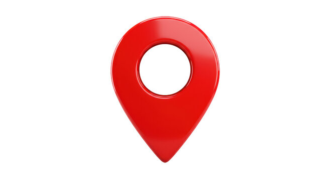 Isolated Red Location Pin
