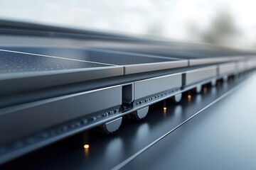 Obraz premium Close-up of advanced solar panel technology