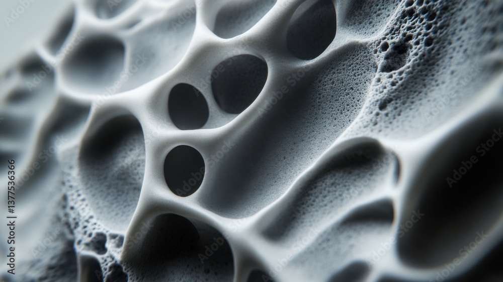 Poster unique close-up of textured surface showing intricate patterns and structures resembling organic for