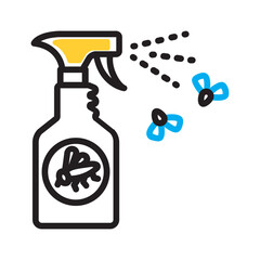 Vector multi color icon for Residual spray