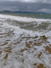 waves on the beach