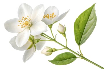 Fototapeta premium jasmine flower isolated on white background