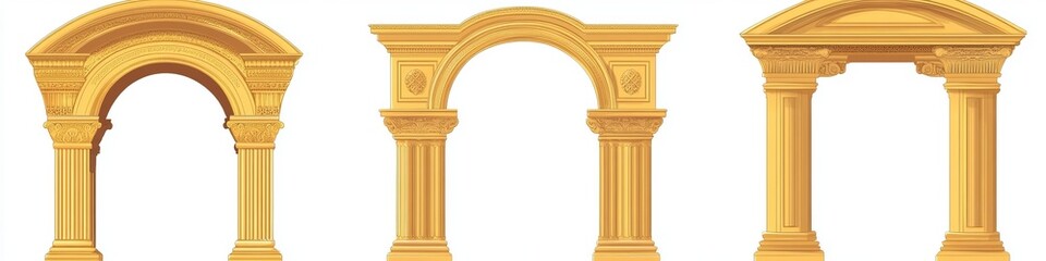 Naklejka premium Classic Archways, Various Architectural Styles