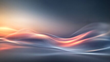 Obraz premium Abstract landscape showing light and flowing organic shapes in space