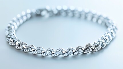 Elegant Diamond Bracelet Sparkling Luxury Jewelry for Women A Close Up View of a Stunning White Gold Design
