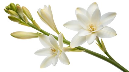 tuberose-flower-with-soft-white background