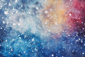 Obraz premium Winter tree holiday snow background. Blue spruce, Christmas and New Year tree border art design, abstract blue backdrop with snow, widescreen