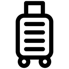 Travelling. Editable stroke vector icon.