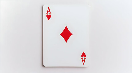 Obraz premium Minimalist Design of a Modern Playing Card Featuring a Diamond Ace