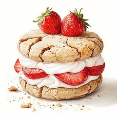 strawberry and chocolate cookies