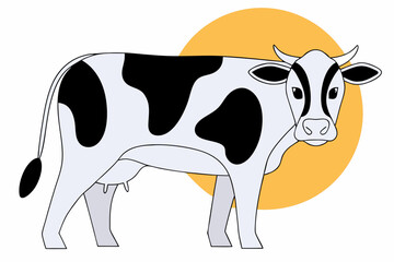 cow cartoon isolated