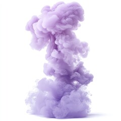 Fototapeta premium Abstract Lavender Ink Cloud Swirling in Water Isolated on White Background Perfect for Design Projects